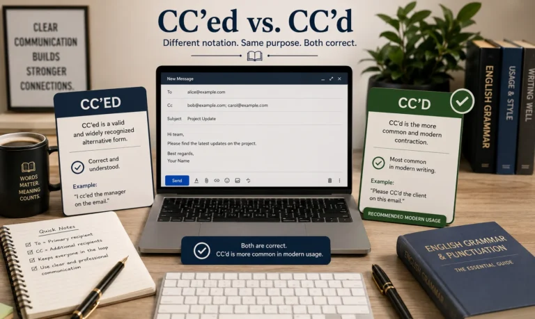 cc'ed or cc'd