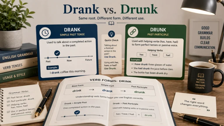 drank or drunk