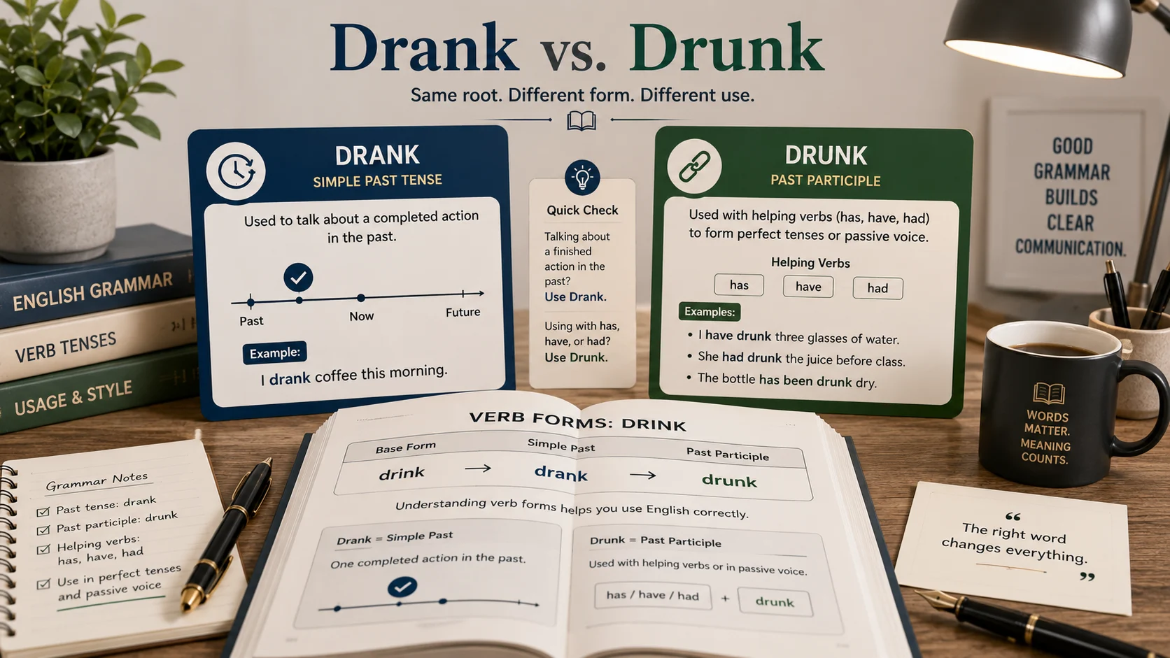 drank or drunk