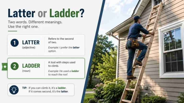 latter or ladder