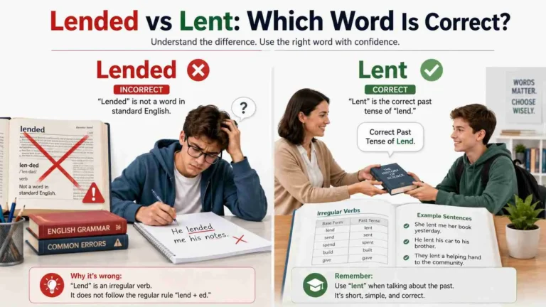 lended or lent