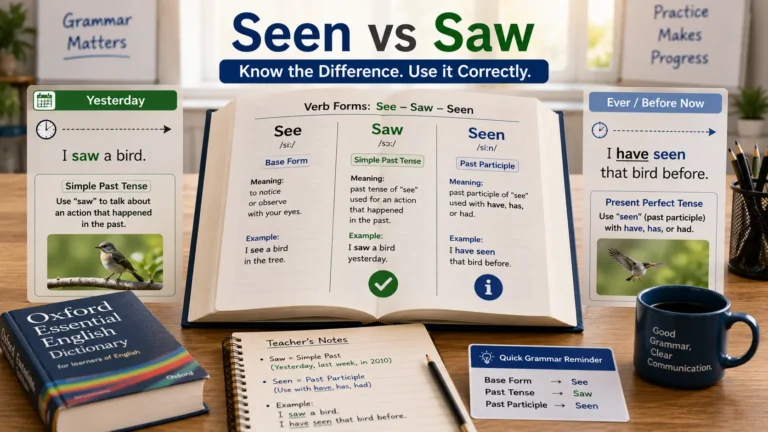 seen or saw