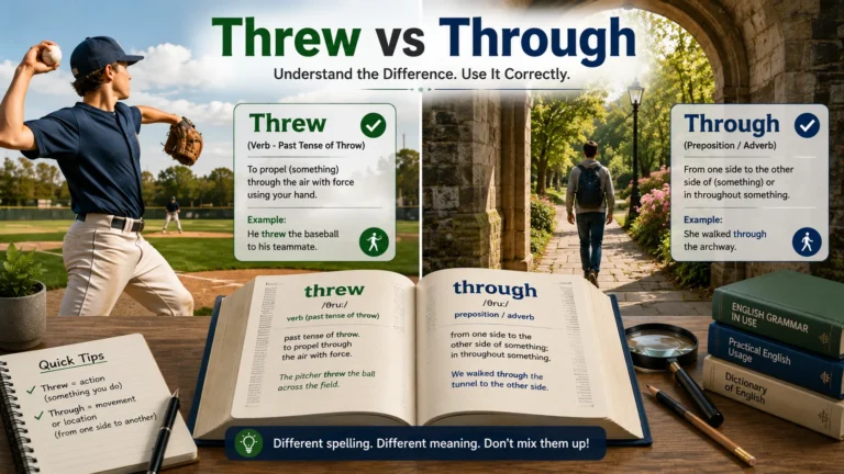threw or through