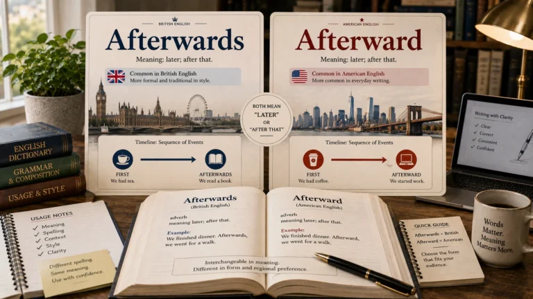 afterwards or afterward