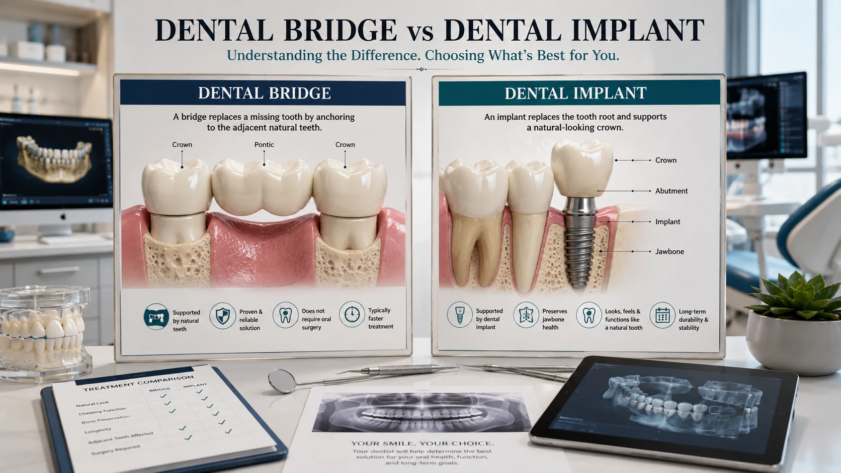 bridge or implant