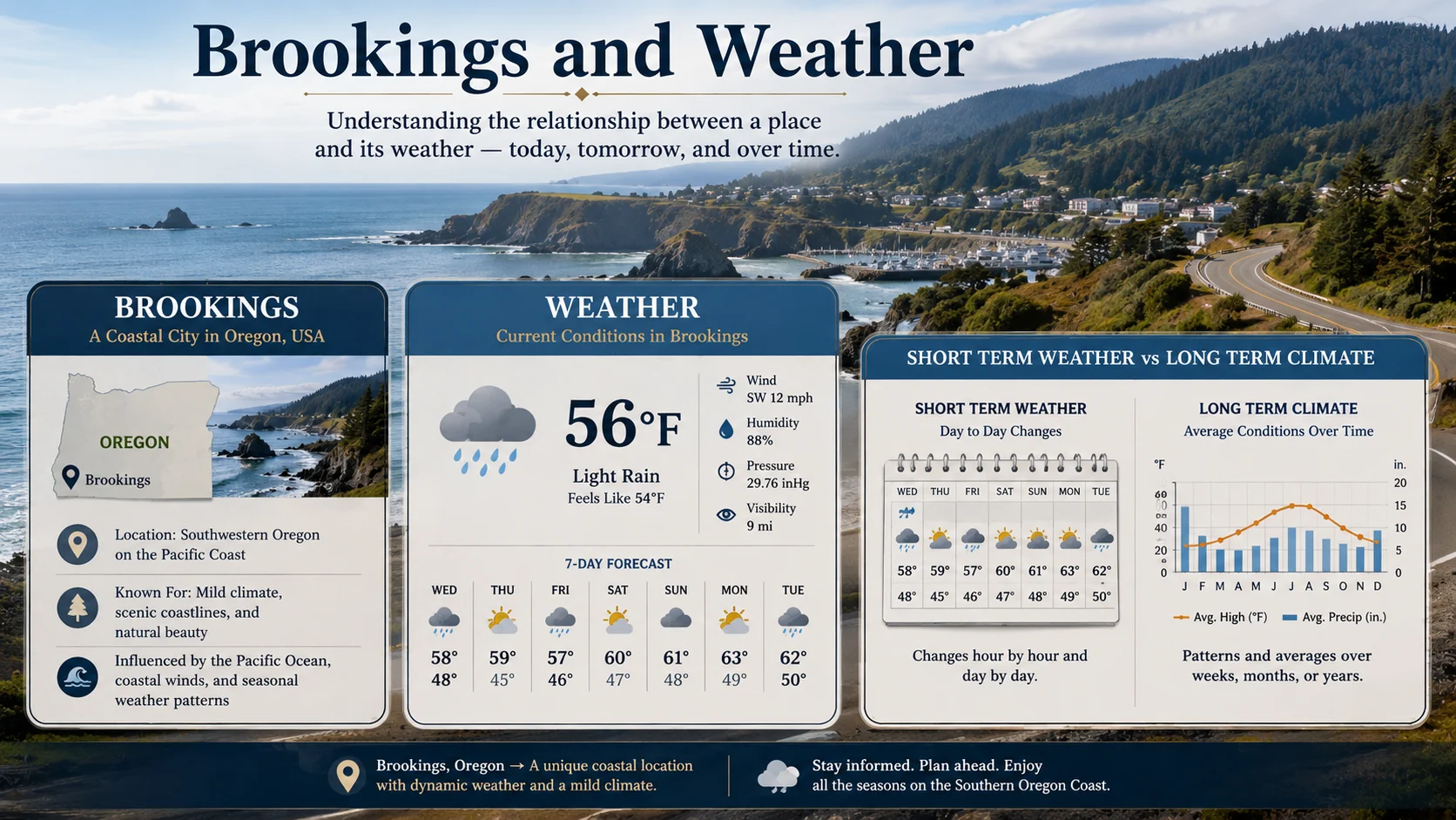 brookings or weather