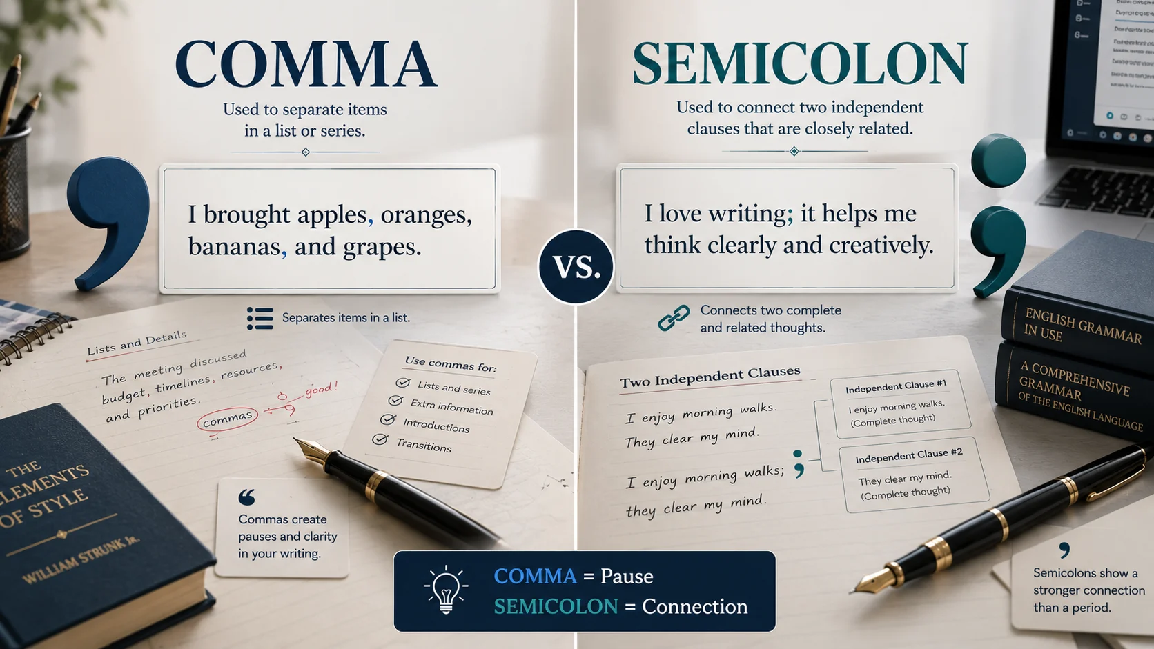 comma or semicolon