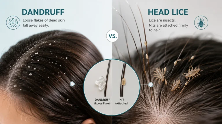 dandruff or lice