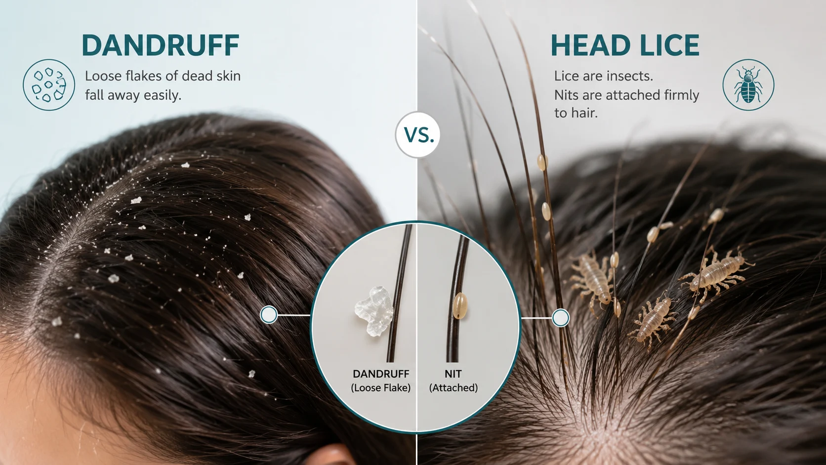 dandruff or lice