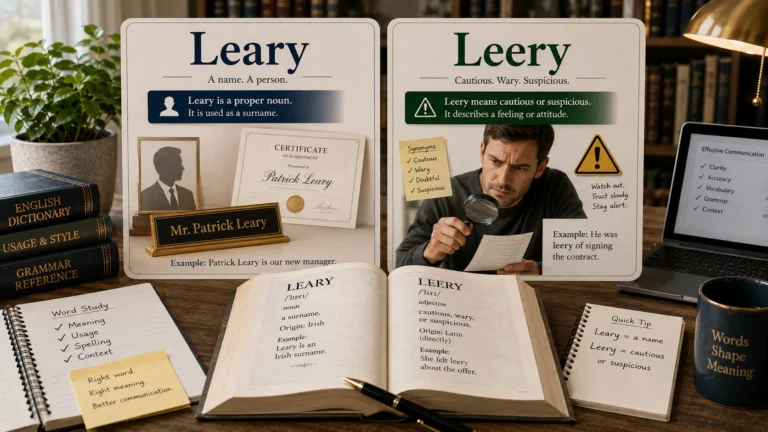 leary or leery