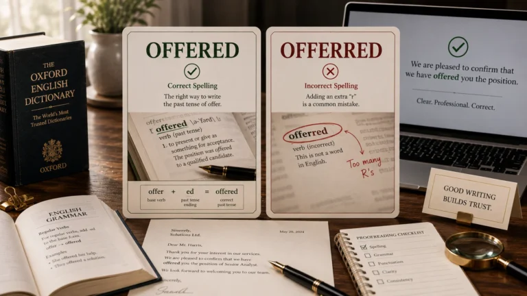 offerred or offered