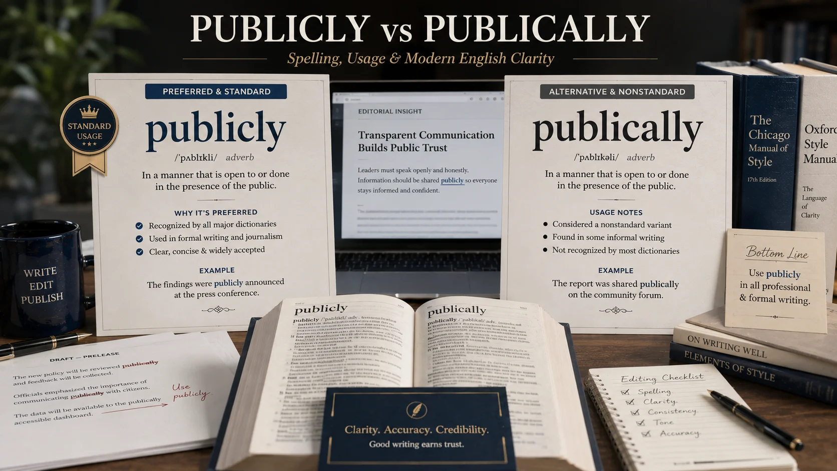 publicly or publically