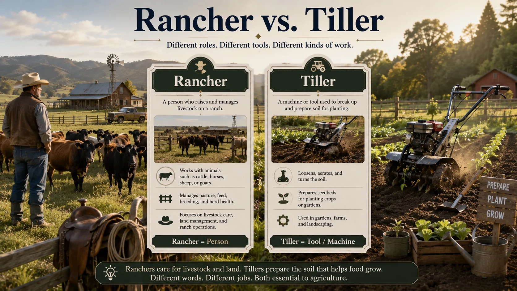 rancher or tiller