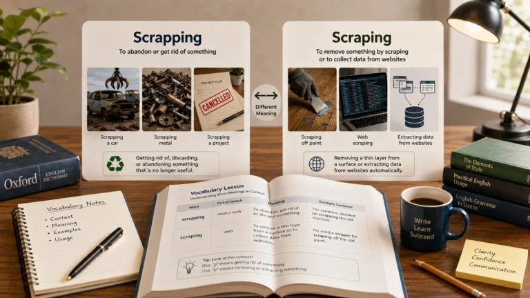 scrapping or scraping