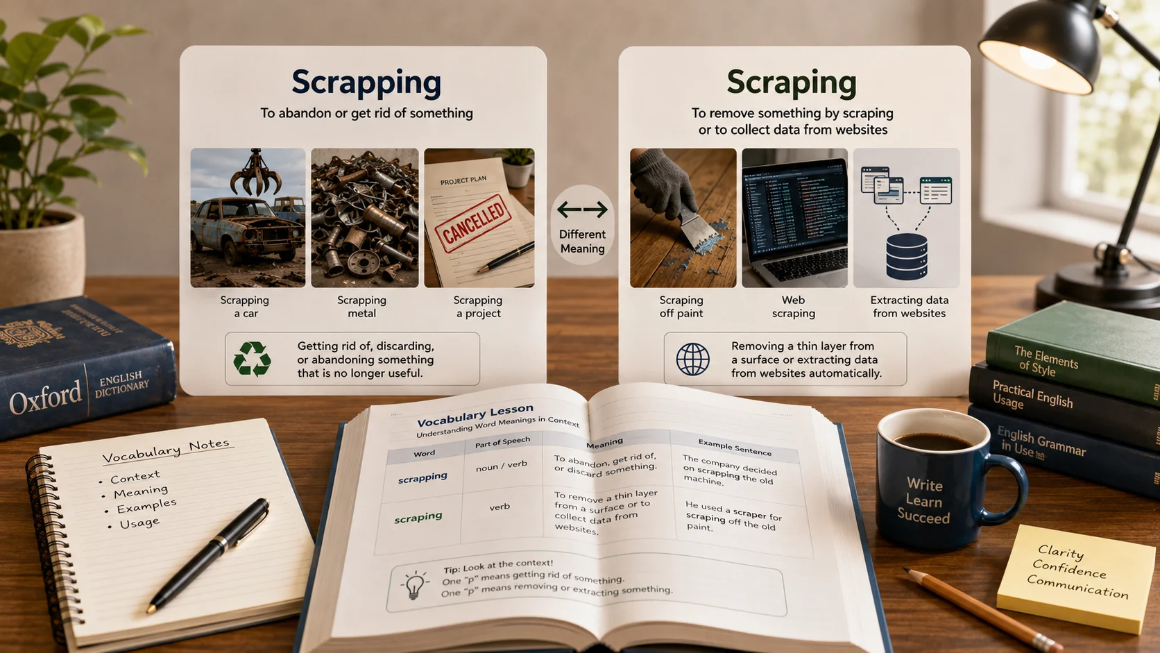 scrapping or scraping