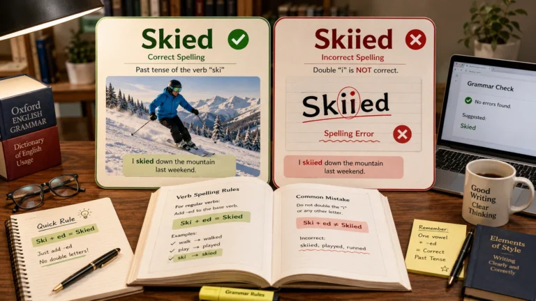 skied or skiied