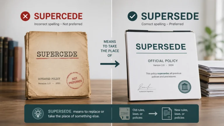 supercede or supersede
