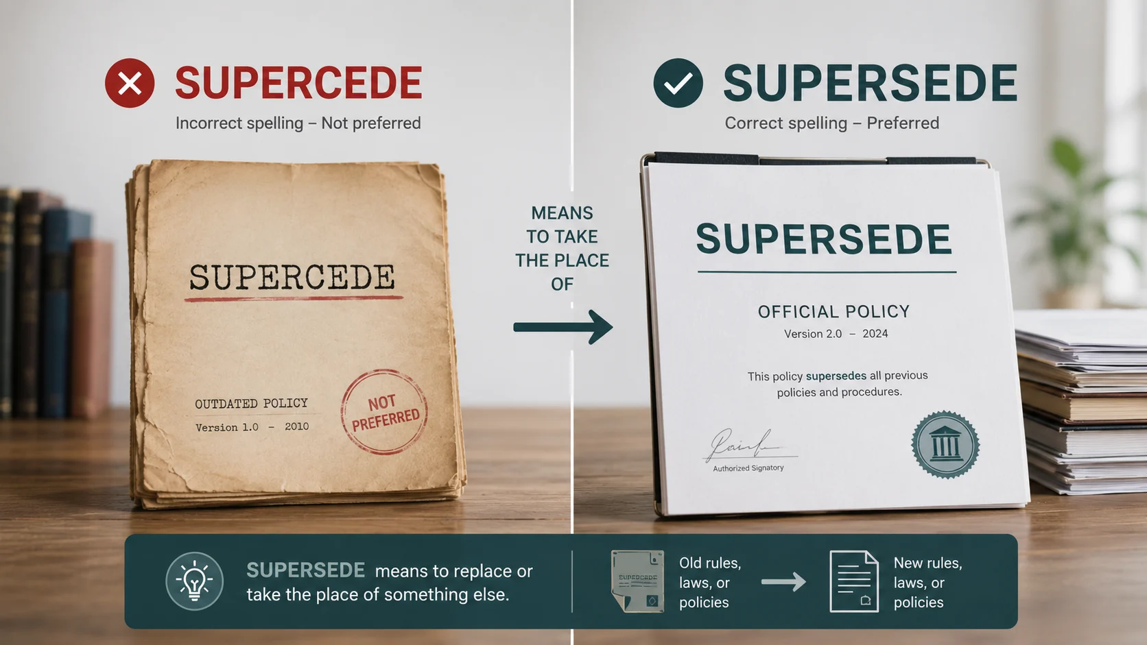 supercede or supersede