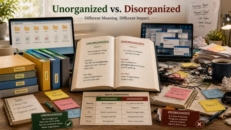 unorganized or disorganized