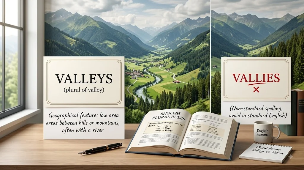 vallies or valleys