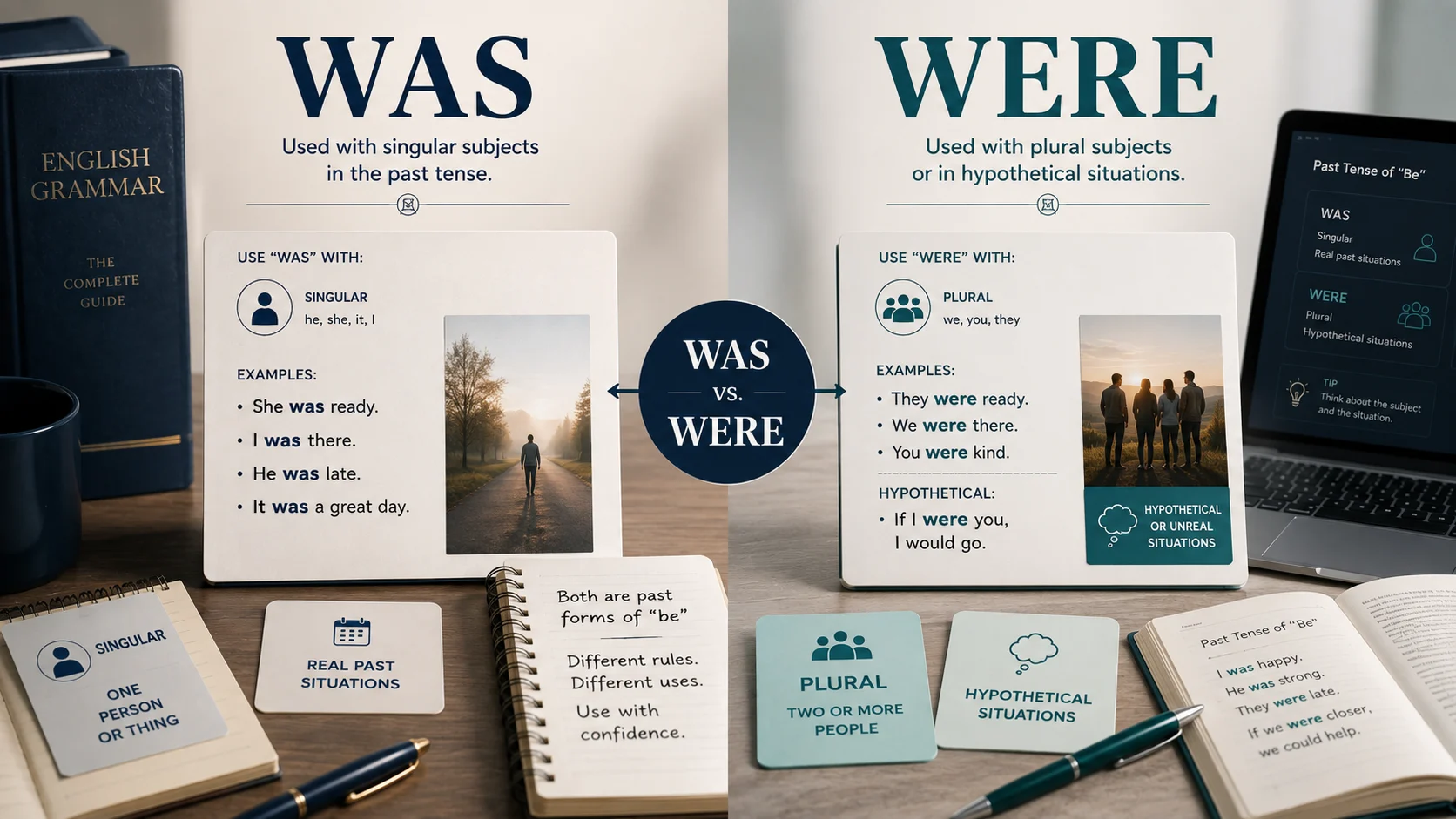 were or was