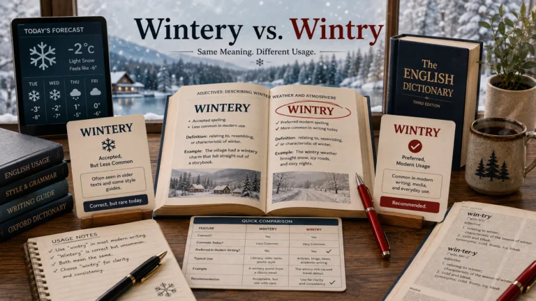 wintery or wintry