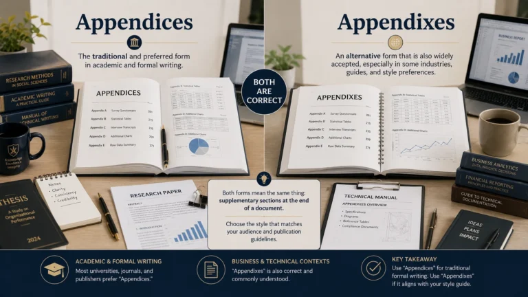 appendices or appendixes