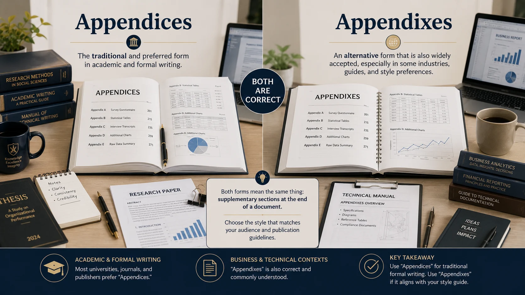 appendices or appendixes