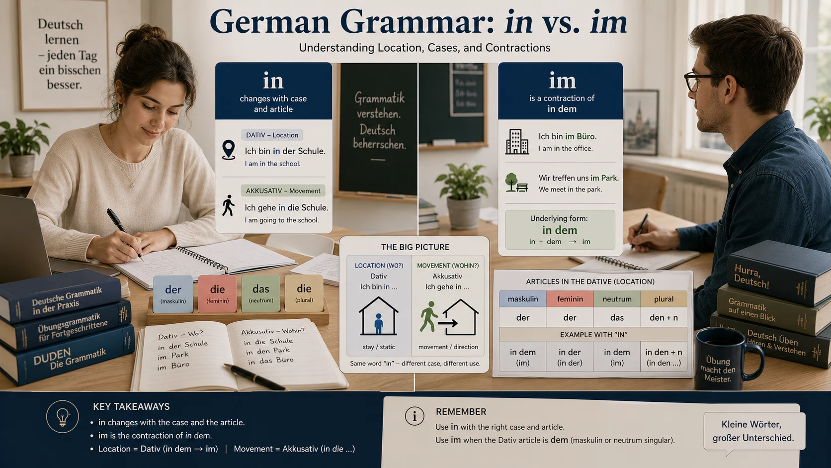 in or german