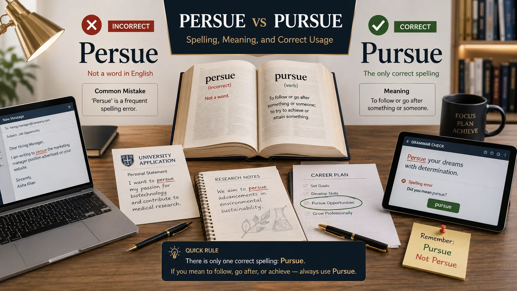 persue or pursue